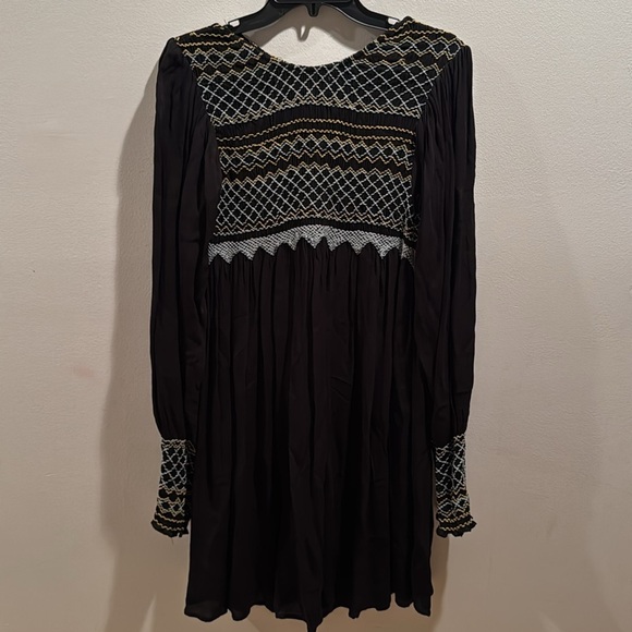 Free People Late Night Picnic Embroidered Dress Medium - Picture 2 of 7